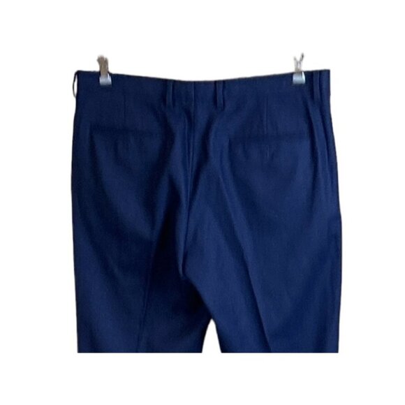 J. Crew Mens Bowery Stretch Slim Dress Pant Wool Blend Navy Size 33W 32L - Picture 5 of 8